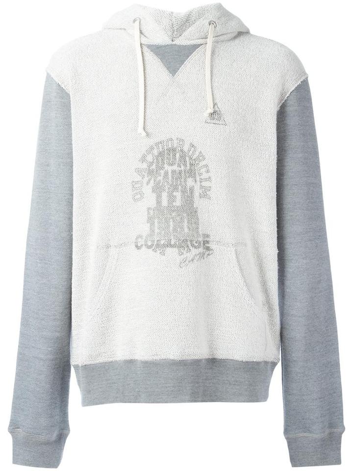 Maison Margiela 'college' Hoodie, Men's, Size: 52, Grey, Cotton/polyester