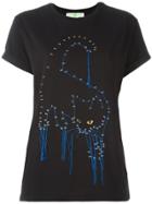 Stella Mccartney Stitched Cat T-shirt - Black