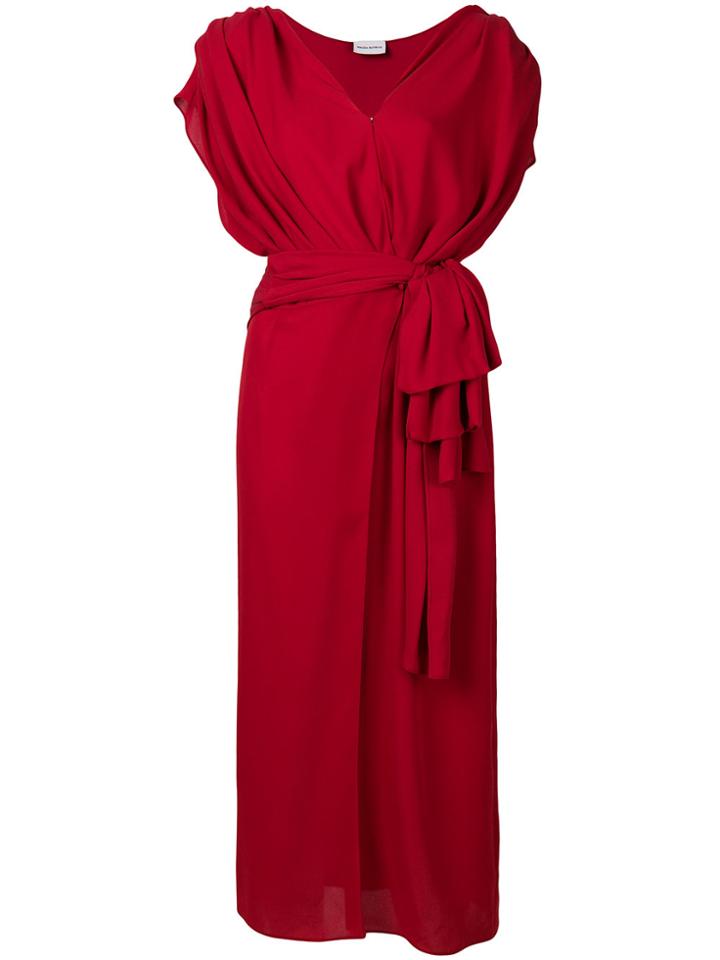 Magda Butrym Wrap Midi Dress - Red