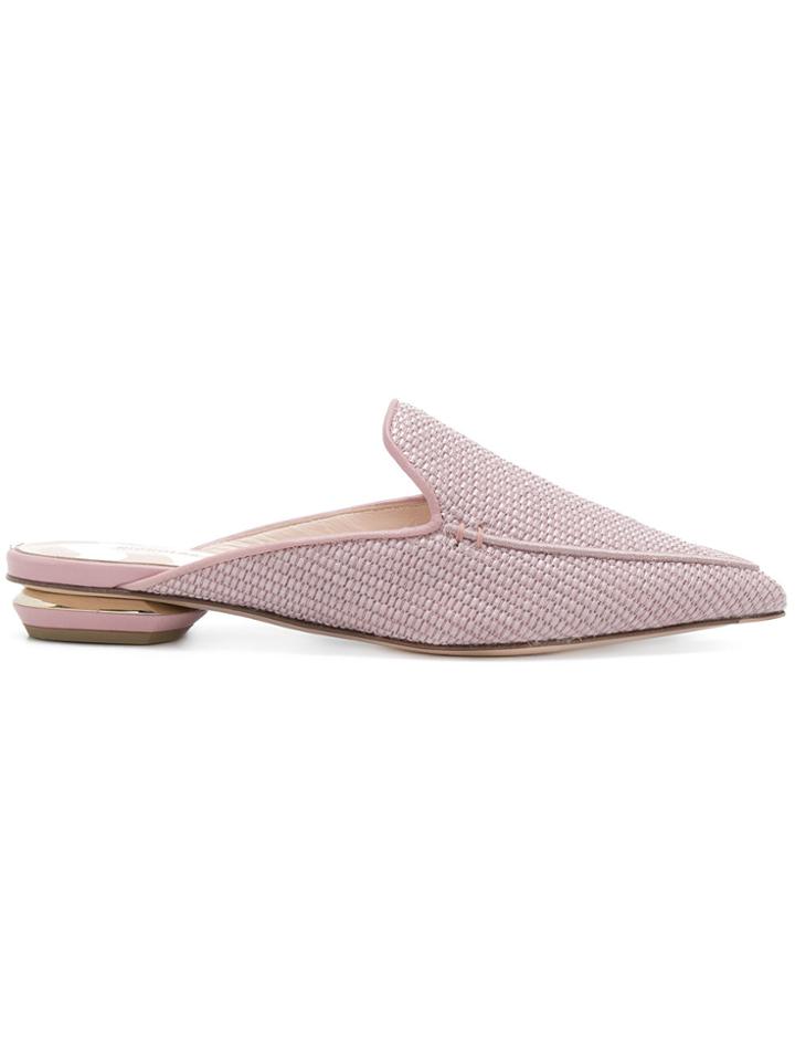 Nicholas Kirkwood Beya Flat Mules - Pink & Purple