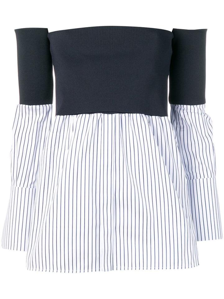 Victoria Victoria Beckham Off Shoulder Shirt - Blue