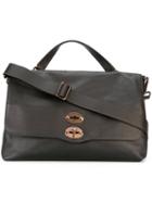 Zanellato Foldover Top Shoulder Bag, Men's, Brown, Leather