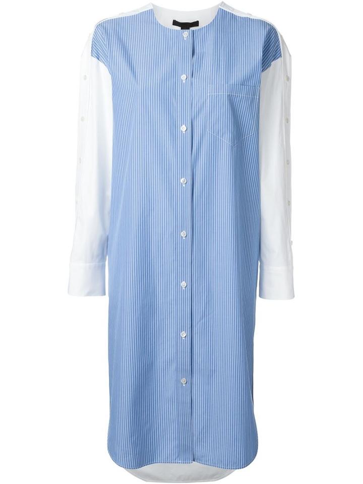 Alexander Wang Striped Shirt Dress, Women's, Size: 4, Blue, Cotton
