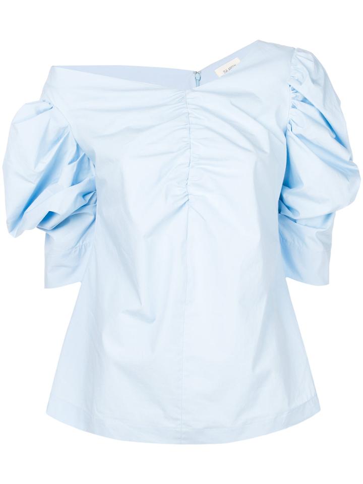 Isa Arfen Puff Sleeves Blouse - Blue