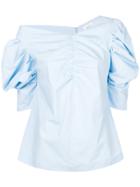 Isa Arfen Puff Sleeves Blouse - Blue