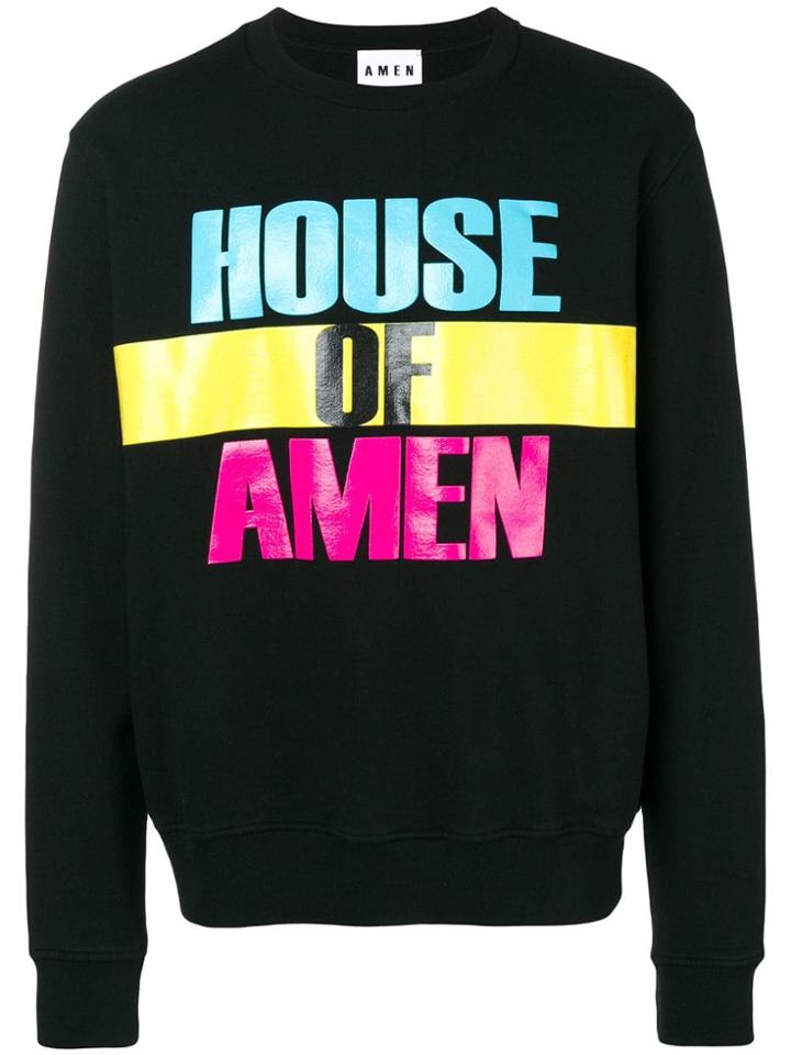 Amen House Of Amen Print Sweatshirt - Black
