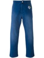 Gucci Straight Cropped Trousers - Blue