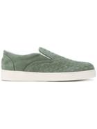 Bottega Veneta Woven Detail Skate Shoes - Green