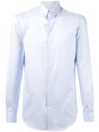 Giorgio Armani Striped Button Down Shirt, Men's, Size: 39, Blue, Cotton