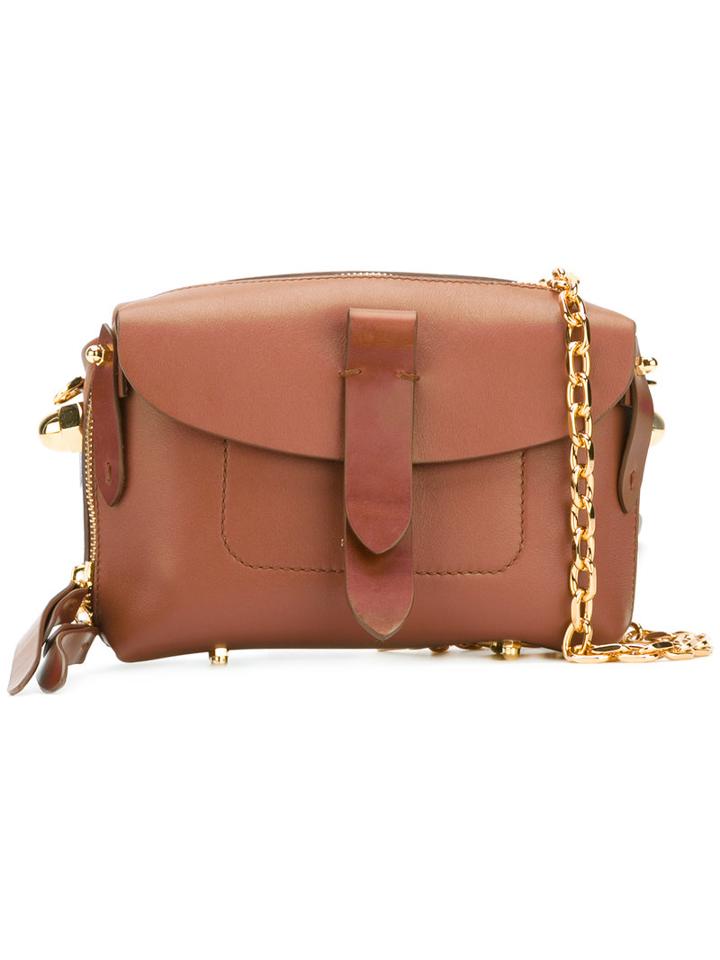 Pugnetti - Parma Shoulder Bag - Women - Calf Leather - One Size, Brown, Calf Leather
