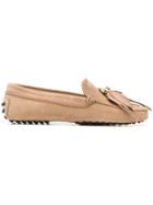 Tod's Feather Detail Loafers - Neutrals