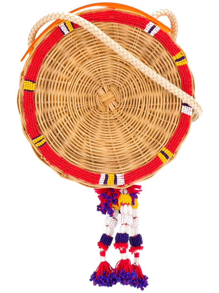 Wai Wai Tassel Circle Tote - Yellow & Orange