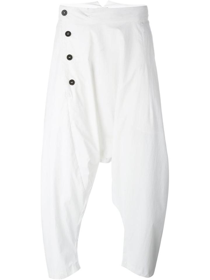 Lost & Found Ria Dunn Contrast Button Drop-crotch Trousers