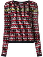 Barrie Cashmere Patterned Sweater - Red