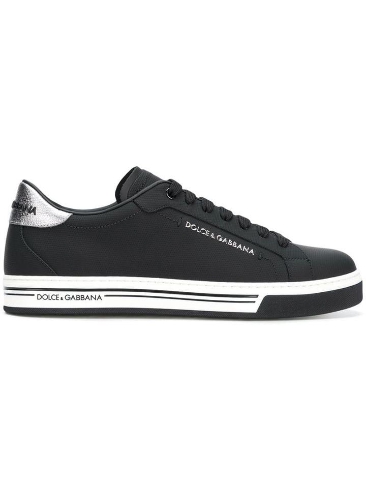 Dolce & Gabbana Roma Logo Sneakers - Black