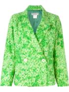 Yves Saint Laurent Vintage Floral Print Blazer, Women's, Size: 40, Green