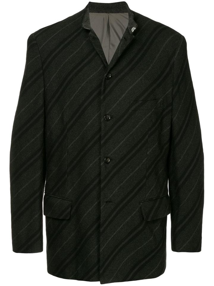 Comme Des Garçons Vintage Diagonal Striped Jacket - Black