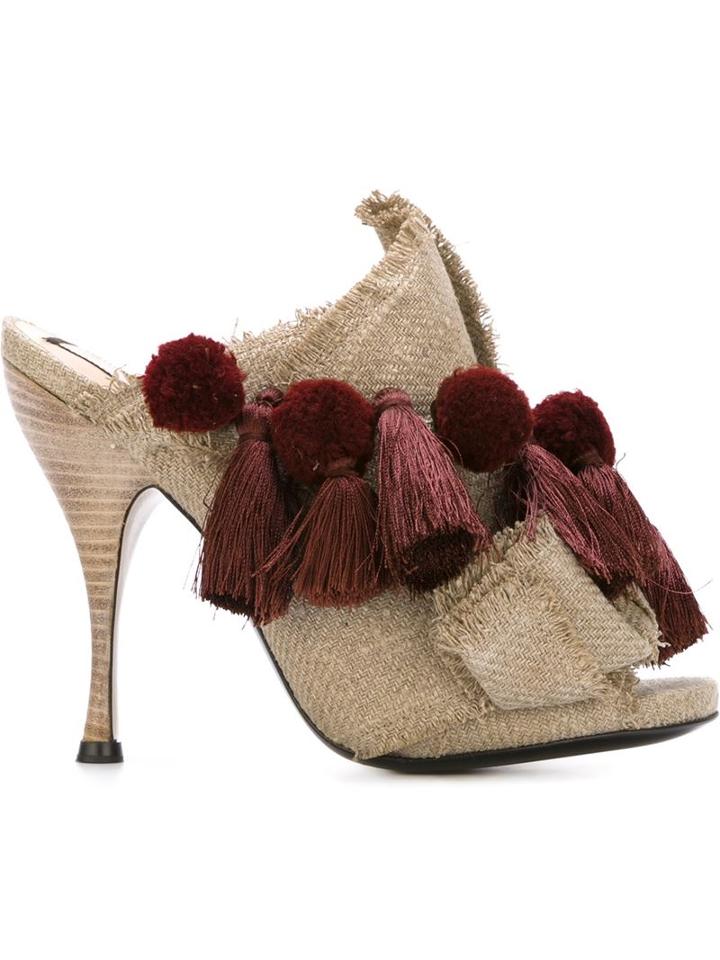 No21 Pompom & Tassel Mules