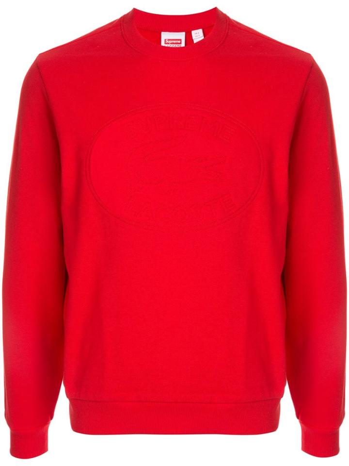 Supreme Lacoste X Supreme Sweatshirt - Red