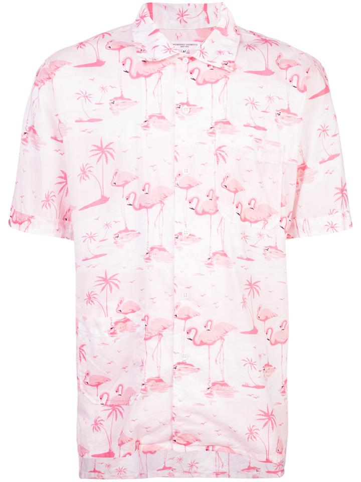 Engineered Garments Flamingo Print Shirt - Pink & Purple