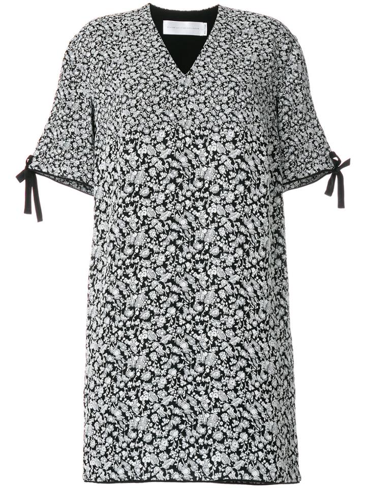 Victoria Victoria Beckham Floral Pattern Dress - Black