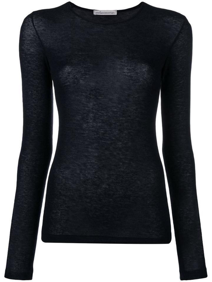 Stefano Mortari Fitted Jumper - Blue