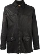 Pihakapi Leather Jacket, Men's, Size: Small, Black, Lamb Skin/viscose