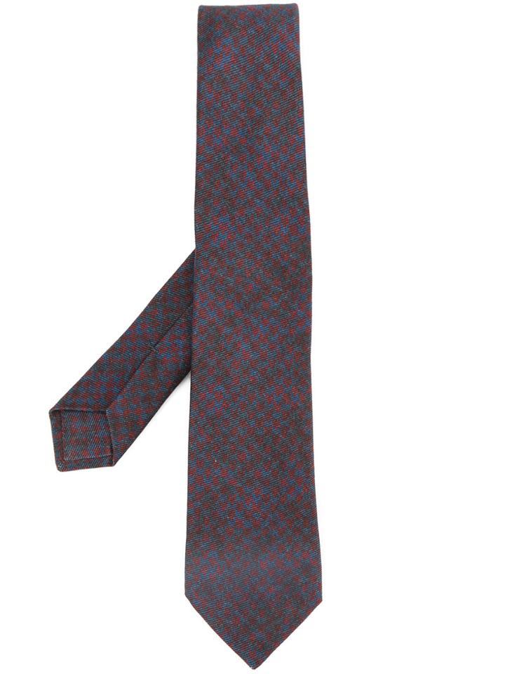 Kiton Dogtooth Tie - Blue