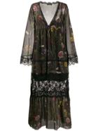 Ermanno Ermanno Floral Print Dress - Green