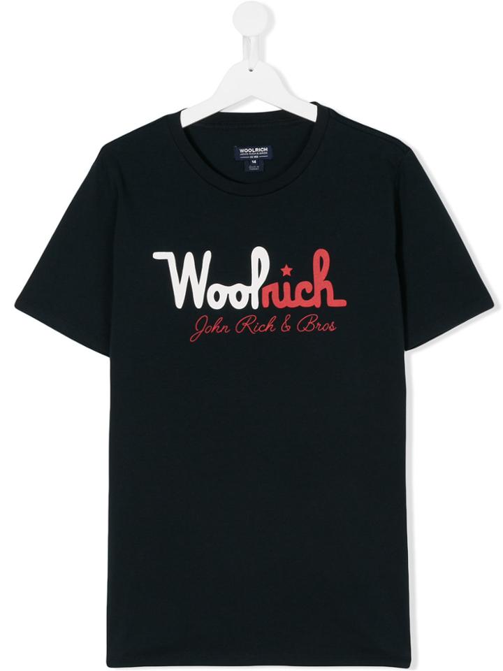 Woolrich Kids Printed T-shirt - Blue