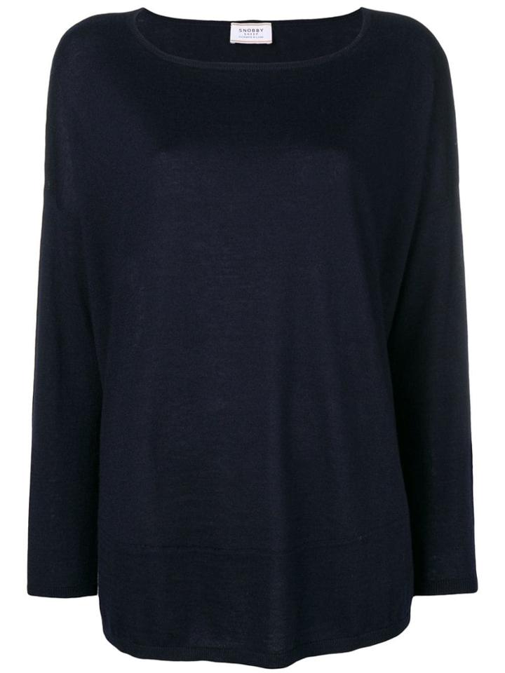 Snobby Sheep Square Neck Sweater - Blue