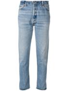 Re/done High Rise Cropped Pants - Blue