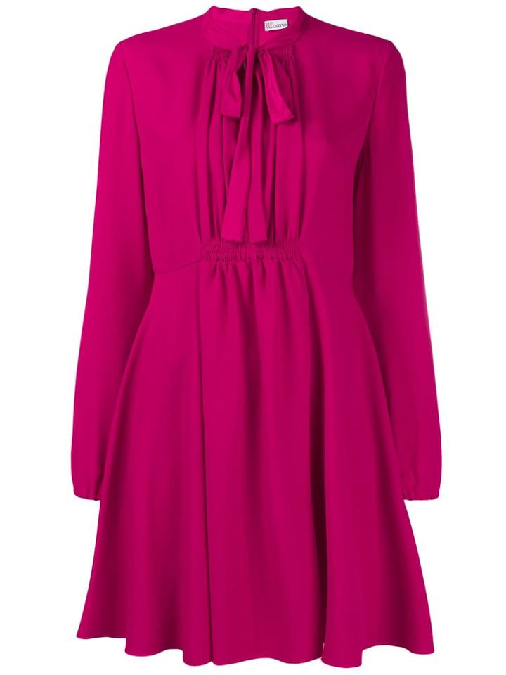 Red Valentino Pussybow Dress - Pink & Purple