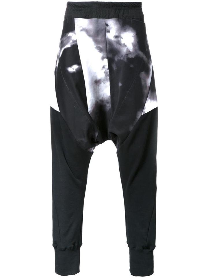 Nil0s 'cloud' Print Trousers, Men's, Size: 2, Black, Cotton