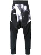 Nil0s 'cloud' Print Trousers, Men's, Size: 2, Black, Cotton