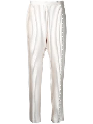 Donnah Mabel Pleated Pants, Women's, Size: 0, White, Polyester