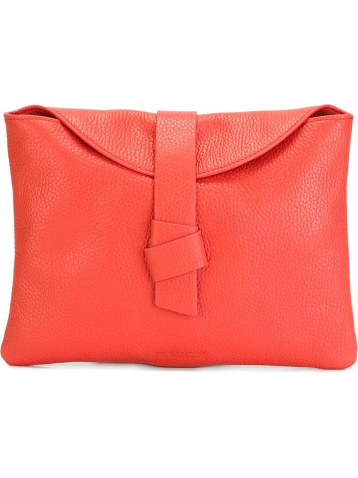 Jil Sander Navy Strap Detail Clutch