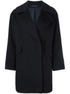 Tagliatore 'agatha' Single Breasted Coat, Women's, Size: 42, Blue, Cupro/cashmere