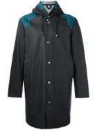 Stutterheim 'gardet' Hooded Raincoat, Men's, Size: Medium, Black, Cotton/polyester/pvc