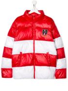 Tommy Hilfiger Junior Teen Two-tone Panelled Down Jacket - Red