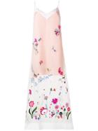 Mira Mikati Organza Embroidered Slip Dress - Pink