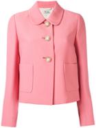 Miu Miu Cropped Jacket, Women's, Size: 46, Pink/purple, Polyester/viscose