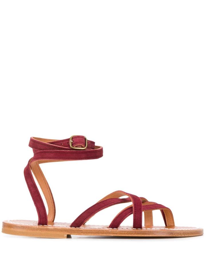 K. Jacques Zenobie Flat Sandals - Red