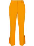 Msgm High Waist Tailored Trousers - Yellow & Orange