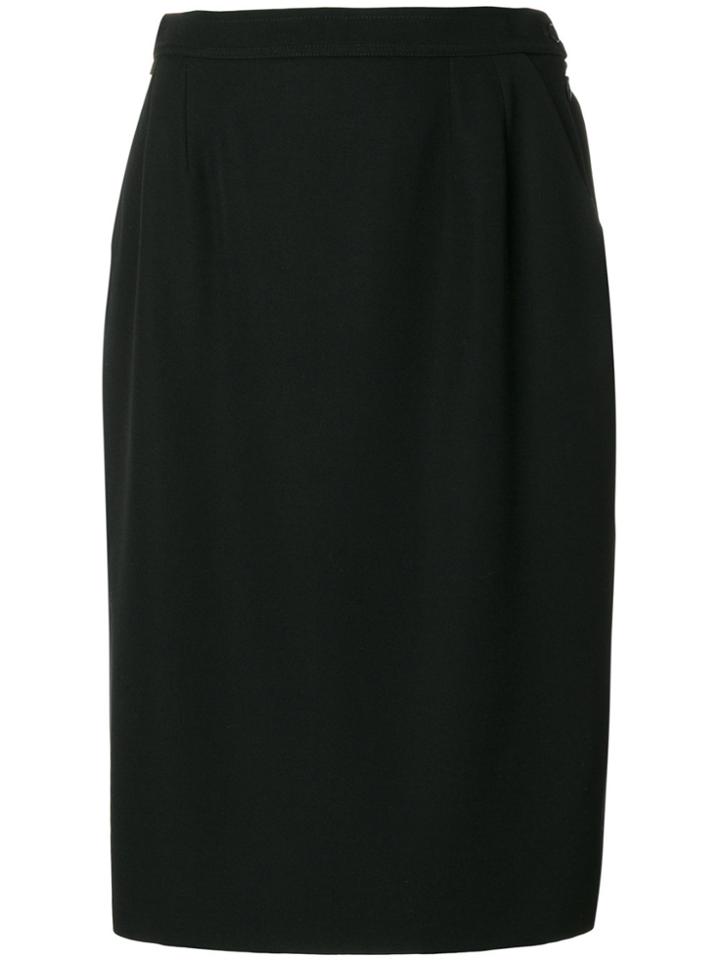 Yves Saint Laurent Vintage Classic Pencil Skirt - Black