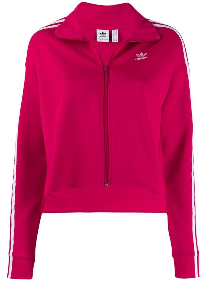 Adidas Embroidered Logo Track Jacket - Pink