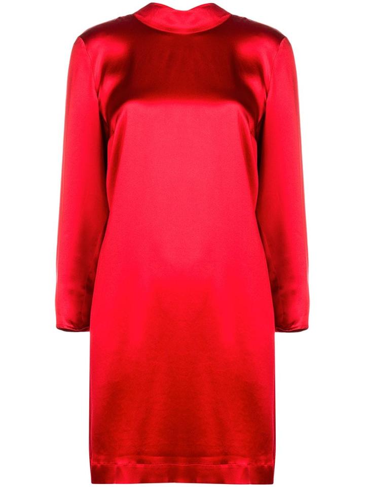 L'autre Chose High Neck Shirt Dress - Red