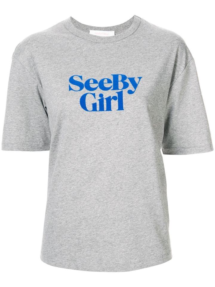 See By Chloé Seebygirl Print T-shirt - Grey