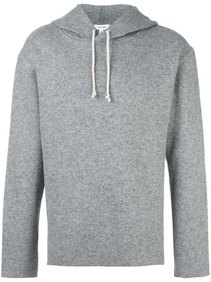Soulland 'bekkevold Heavy' Hoodie, Men's, Size: Large, Grey, Wool/viscose/polyamide