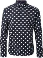 Guild Prime Polka Dots Print Shirt, Men's, Size: 2, Black, Cotton